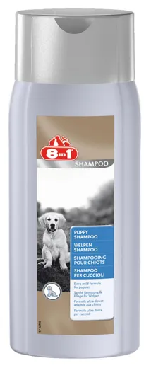 Milde Fell- und Hautpflege für dein Hunde-Baby mit dem Welpen-Shampoo von 8in1.