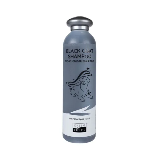 Greenfields Black Coat ist ein Hundeshampoo speziell für dunkles Fell.
