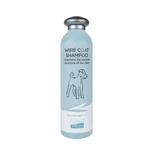 Speziell für rauhaariges Fell geeignet ist das Greenfields Wire Coat Shampoo.