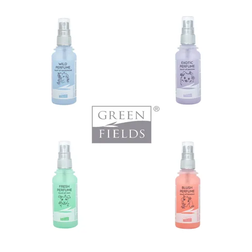 Greenfields Hunde-Parfums für die schnelle Frische zwischen den Bädern oder unterwegs und auf Reisen.