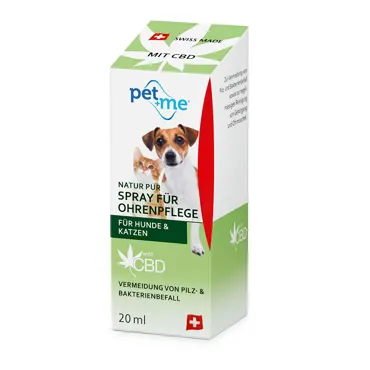 pet+me Ohrenpflege Spray mit CBD 20ml