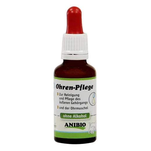 ANIBIO-Ohrentropfen für Hunde und Katzen geeignet.