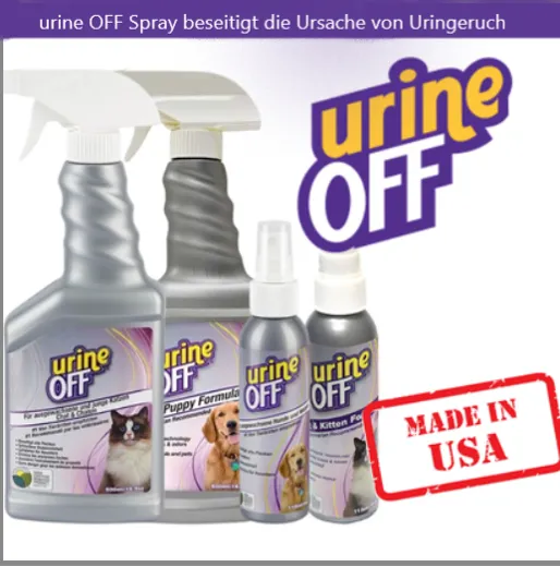 Ob zuhause oder für unterwegs - Urine OFF beseitigt die Ursache von Uringerüchen.