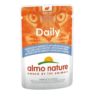 Almo Daily Menu in Beutel - Kabeljau & Garnelen 70g
