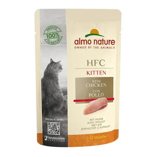 Almo HFC Natural in Beutel Kitten Huhn 55g