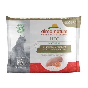 Almo HFC Natural Multipack - Huhn & Garnelen 6x55g