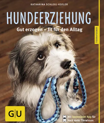 Ein strukturiert aufgebauter Ratgeber zur Erziehung von Hunden mit vielen Übungen, Tipps und Anleitungen von Hunde-Trainerin Katharina Schlegl-Kofler.