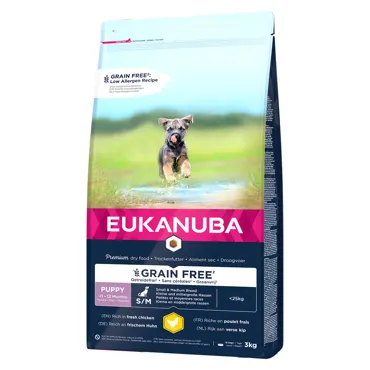 Eukanuba Grain Free Junior S/M Huhn