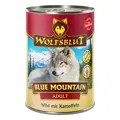 Wolfsblut Blue Mountain Hundefutter mit Wild und Kartoffeln in der 395g Dose.