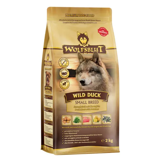 Wolfsblut Wild Duck Small Breed Ente & Kartoffel für eine artgerechte und natürliche Ernährung deines Hundes.