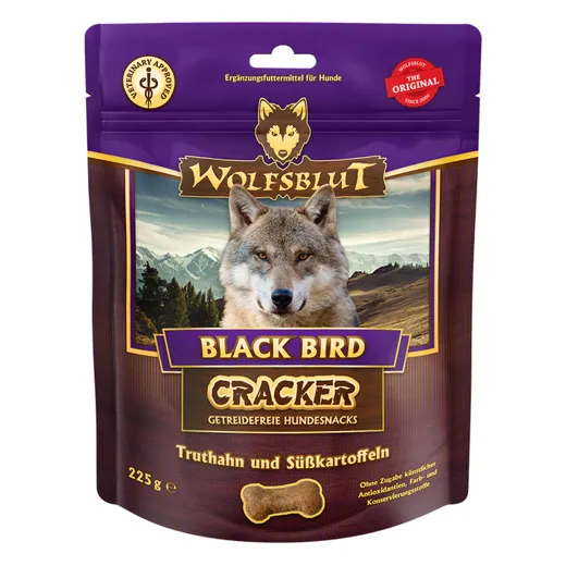 Black Bird Cracker von Wolfsblut - getreidefreie Belohnungen für deinen Hund.