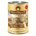 Ente & Truthahn sind die Hauptzutaten für eine schmackhafte und natürliche Ernährung für Welpen mit Wolfsblut Wild Duck & Turkey.