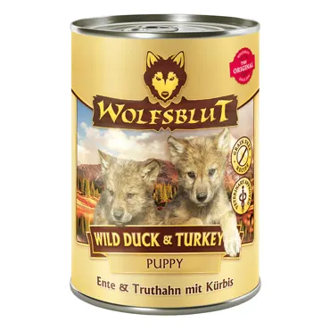 Wolfsblut Puppy Wild Duck & Turkey Puppy - Ente & Truthahn mit Kartoffel 6x395g