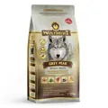 Lecker und einzigartig in der Zusammenstellung von Fleisch, Gemüse und Superfoods ist das Grey Peak Futter von Wolfsblut.