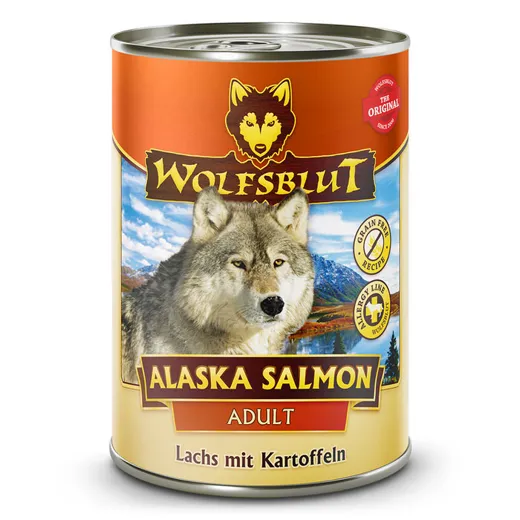 Wolfsblut Alaska Salmon bietet eine bestmögliche Ernährung, basierend auf der natürlichen Nahrung der Wölfe.