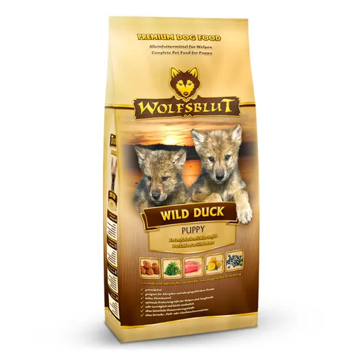Tierarzt-geprüftes Hundefutter - Wolfsblut Wild Duck Puppy Ente & Kartoffel.