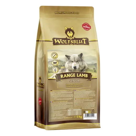 Wolfsblut Range Lamb Senior 2Kg  - aus hochwertigem Lammfleisch und gesundem Vollkornreis.