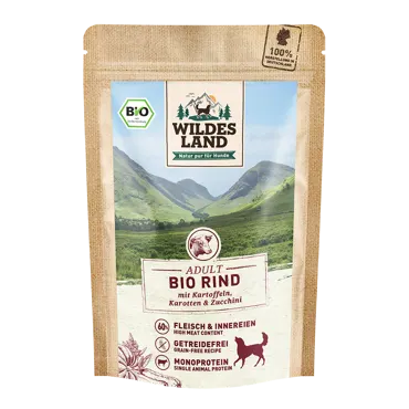 Wildes Land Canine Adult Bio Rind Kartoffeln Zucchini