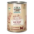 60% Fleischanteil in der Wildes Land BIO Rind 400g Dose.