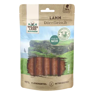 Wildes Land Canine Lamm Dörrfleisch Snack 7x7 Stk
