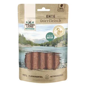 Wildes Land Canine Enten Dörrfleisch Snack 7x7 Stk