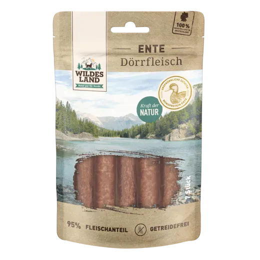 Wildes Land Dörrfleisch Ente - Ideal für unterwegs!