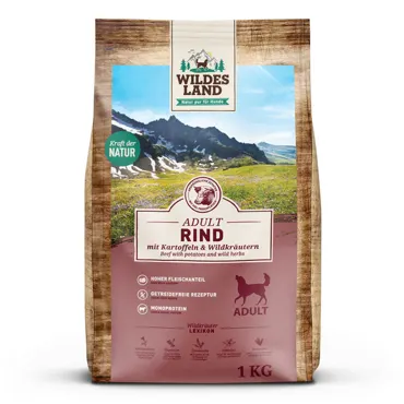 Wildes Land Canine Adult Rind mit Kartoffeln