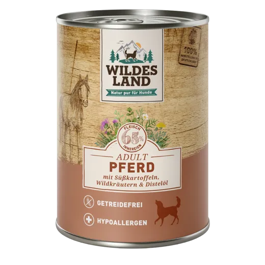 Mit Wildes Land Pferd & Süsskartoffeln 400g  fit in den Tag.