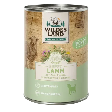 Wildes Land Puppy Lamm mit Kürbis & Reis 6x 400g