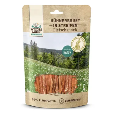 Wildes Land Canine Snack Hühnerbrust in Streifen 200g
