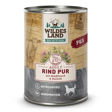 Wildes Land Canine Adult PUR Rind mit Distelöl 6 Dosen