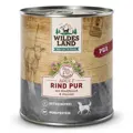 Wildes Land PUR Rind 800g -  Eine Freude für jeden Hund.
