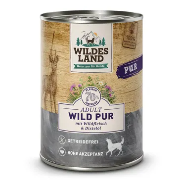 Wildes Land Canine Adult PUR Wild mit Distelöl 6 Dosen