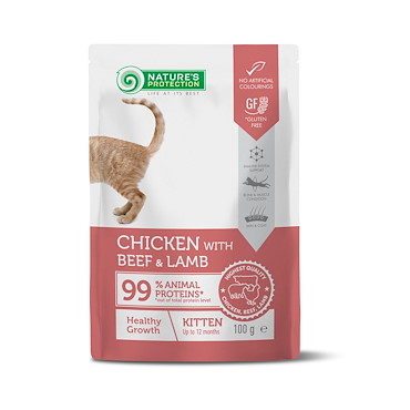 Nature's Protection Nassfutter Huhn mit Rind und Lamm, 100 g