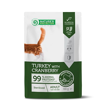 Nature’s Protection Sterilised Truthahn mit Cranberry, 100g