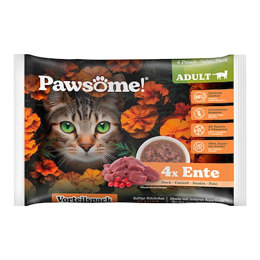 Pawsome Adult- Nassfutter - in Sauce mit Ente