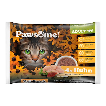 Pawsome Adult- Nassfutter - in Sauce mit Huhn