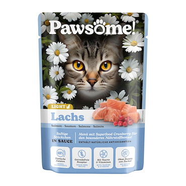 Pawsome Adult- Nassfutter - in Sauce light mit Lachs 85g