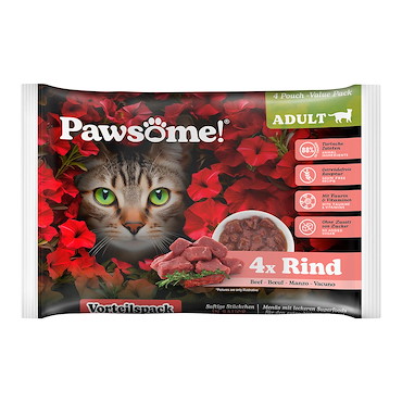 Pawsome Adult- Nassfutter - in Sauce mit Rind